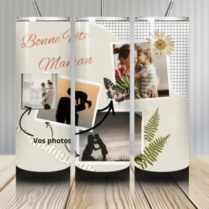 Tumbler Bonne Fête Maman Personnalisé – Cadeau Original 590 ml (&C My Cré)
