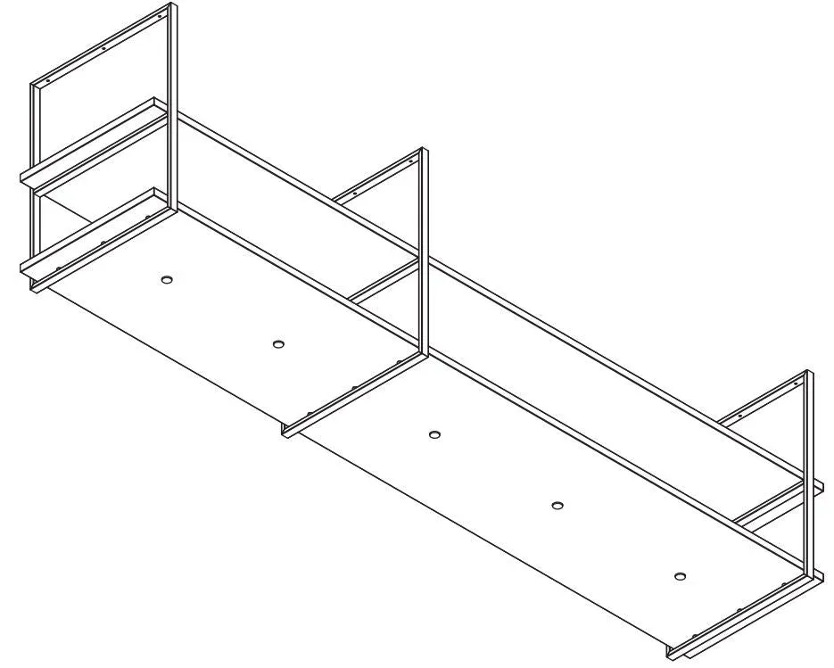 Wave 2055.81 FRAME sans moteur - modèle îlot 210 cm couleur au choix - mat/brillant - 4 x 4,2 W dimmable LED 2700 Kelvin