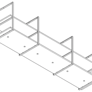 Wave 2057.85 FRAME sans moteur - modèle îlot 270 cm couleur au choix - mat/brillant - 4 x 4,2 W dimmable LED 2700 Kelvin