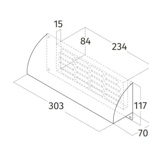 Wave 6610001 Grille d'évacuation en acier inoxydable pour mur extérieur
