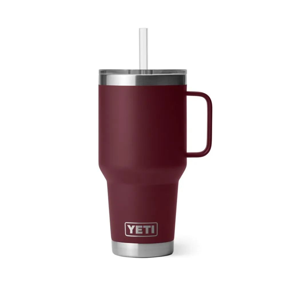 YETI® Gobelet Rambler 35 Oz Straw Mug - Wild Vine Red