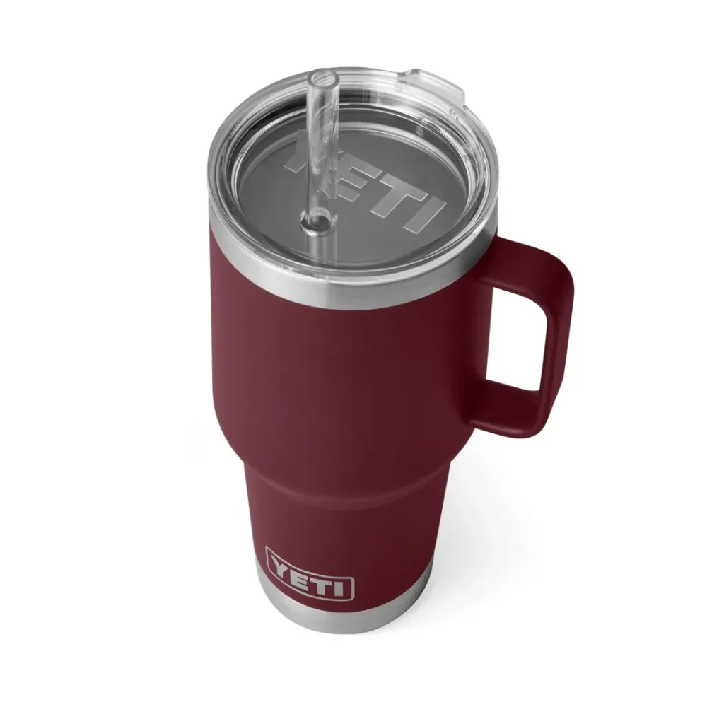 YETI® Gobelet Rambler 35 Oz Straw Mug - Wild Vine Red