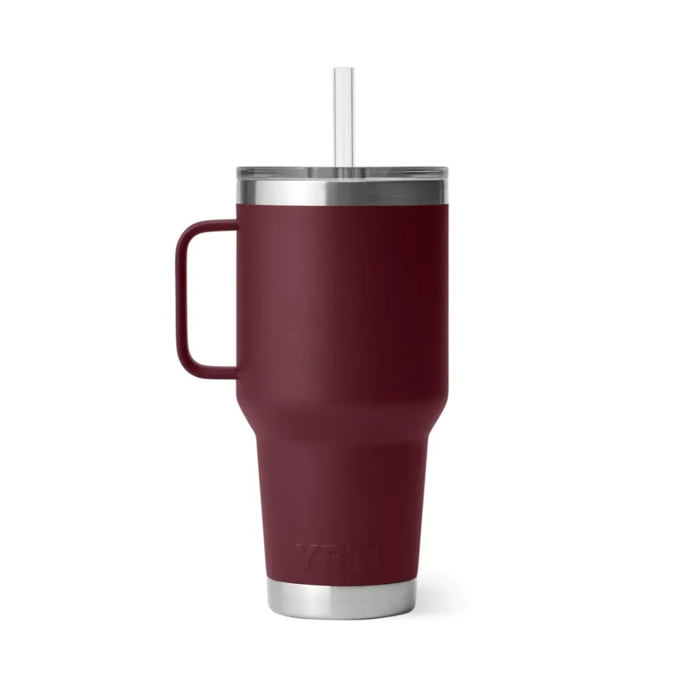 YETI® Gobelet Rambler 35 Oz Straw Mug - Wild Vine Red