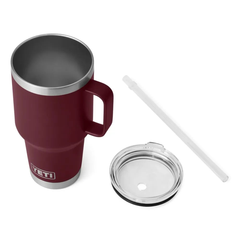 YETI® Gobelet Rambler 35 Oz Straw Mug - Wild Vine Red
