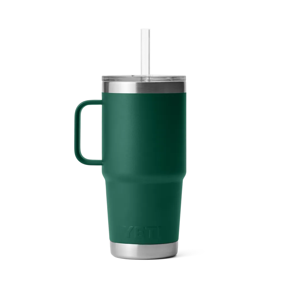 YETI® Tasse Rambler 25 Oz Straw Mug - Black Forest Green
