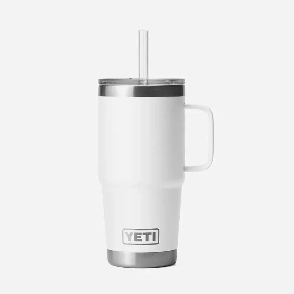 YETI - MUG RAMBLER 25 oz (710 ml) AVEC COUVERCLE PAILLE - White