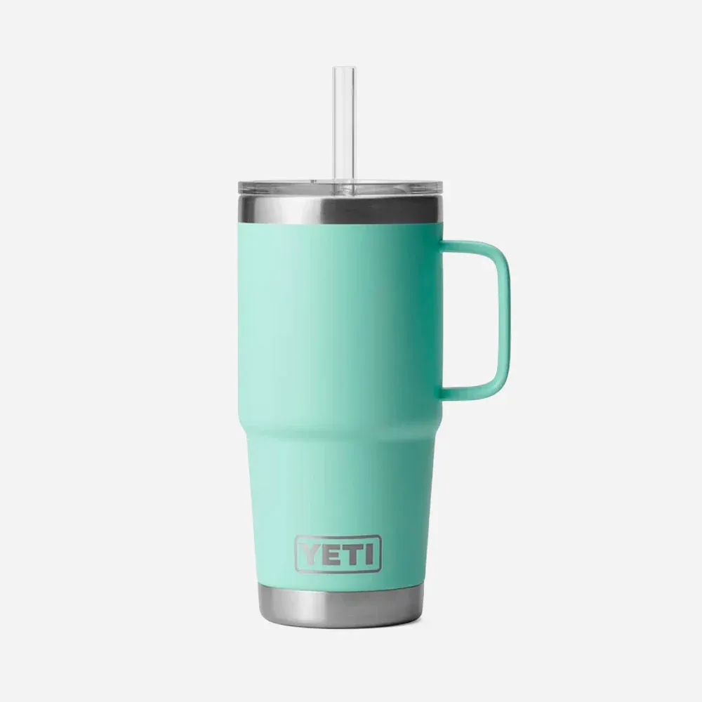 YETI - MUG RAMBLER 25 oz (710 ml) AVEC COUVERCLE PAILLE - Seafoam
