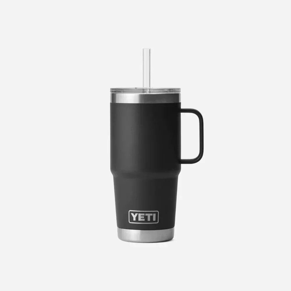 YETI - MUG RAMBLER 25 oz (710 ml) AVEC COUVERCLE PAILLE - Black
