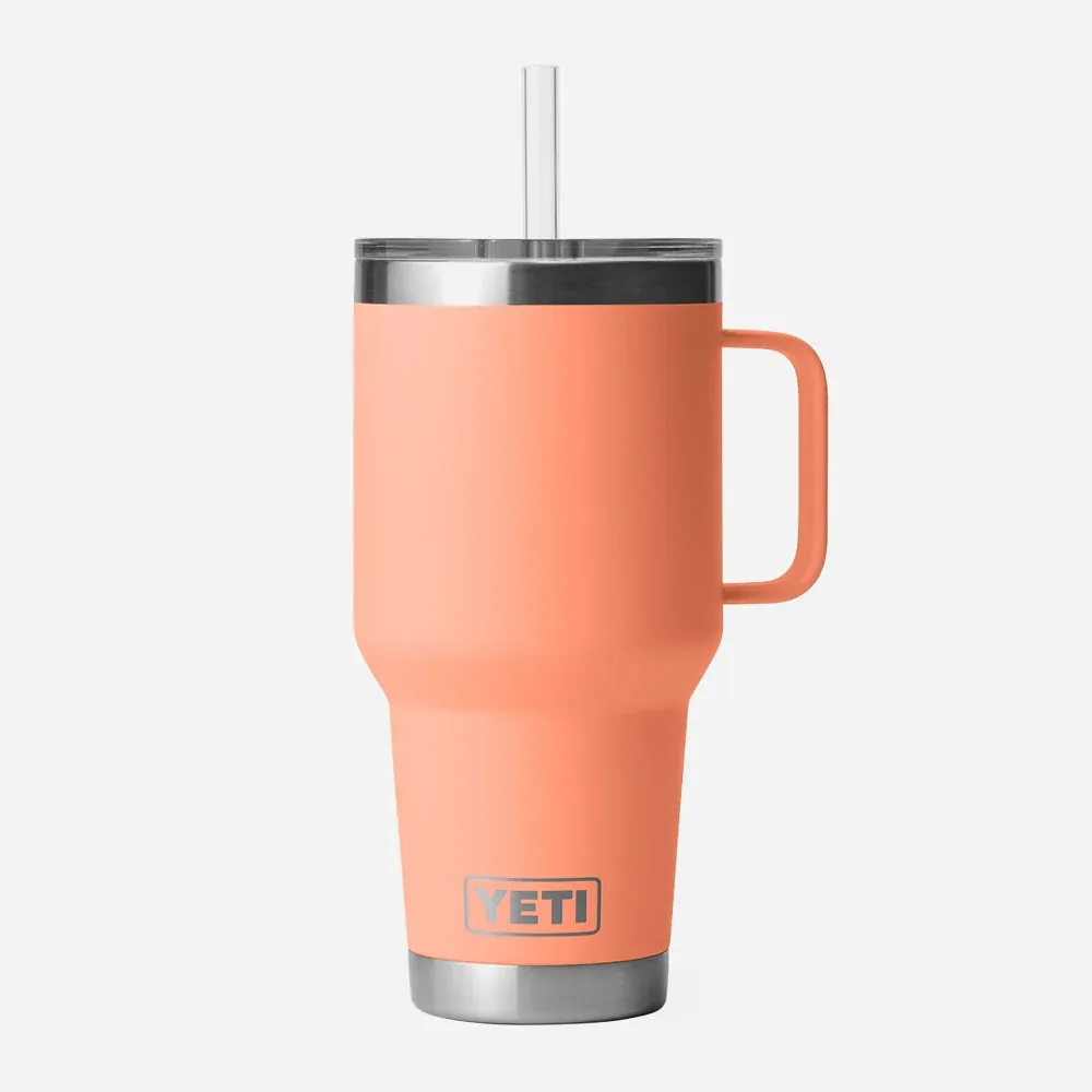 YETI - MUG RAMBLER 25 oz (710 ml) AVEC COUVERCLE PAILLE - Lowcountry Peach