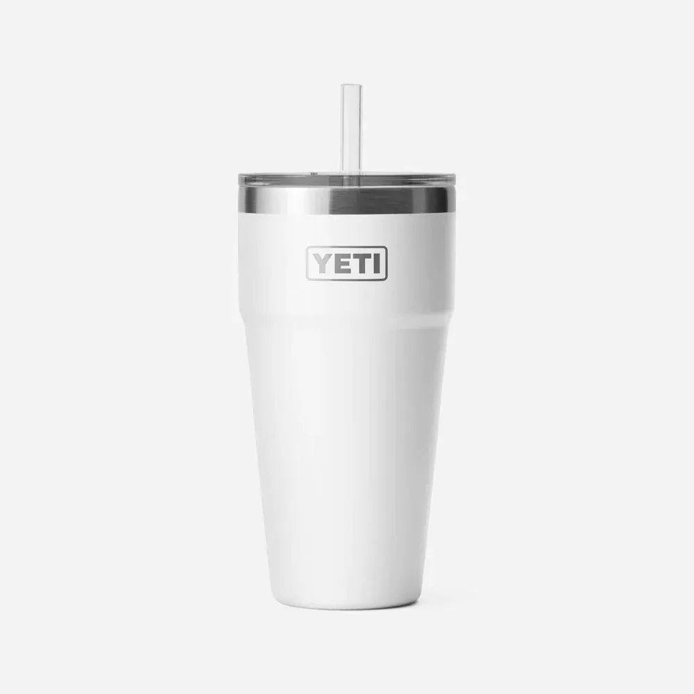 YETI - VERRE 26 oz (760 ml) AVEC COUVERCLE PAILLE - White