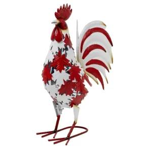 COQ AVEC FEUILLES CANADIEN EN METAL SPLASH INTERNATIONAL MARKETING