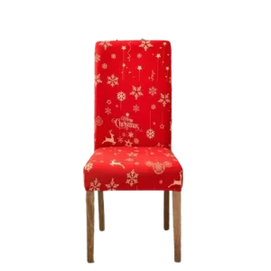 Housse de chaise <br> Cerf de Noël Rouge 1001 Housses