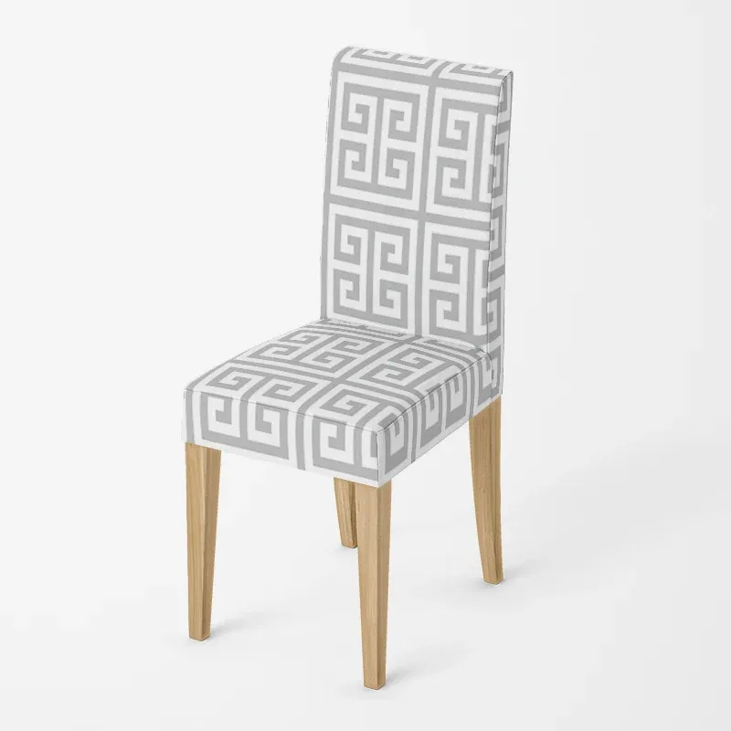 Housse de chaise <br> Frise Moderne Gris 1001 Housses