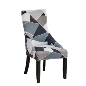 Housse de chaise Inclinée <br> Géométrique Bleu 1001 Housses