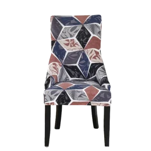 Housse de chaise Inclinée <br> Géométrique Bleu Rose 1001 Housses