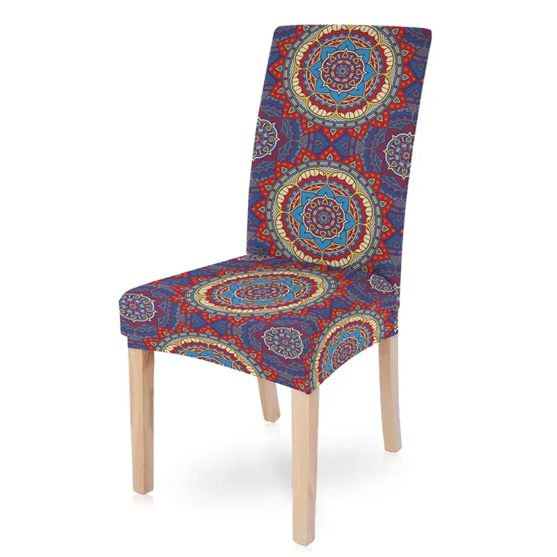 Housse de chaise <br> Mandala Bleue 1001 Housses