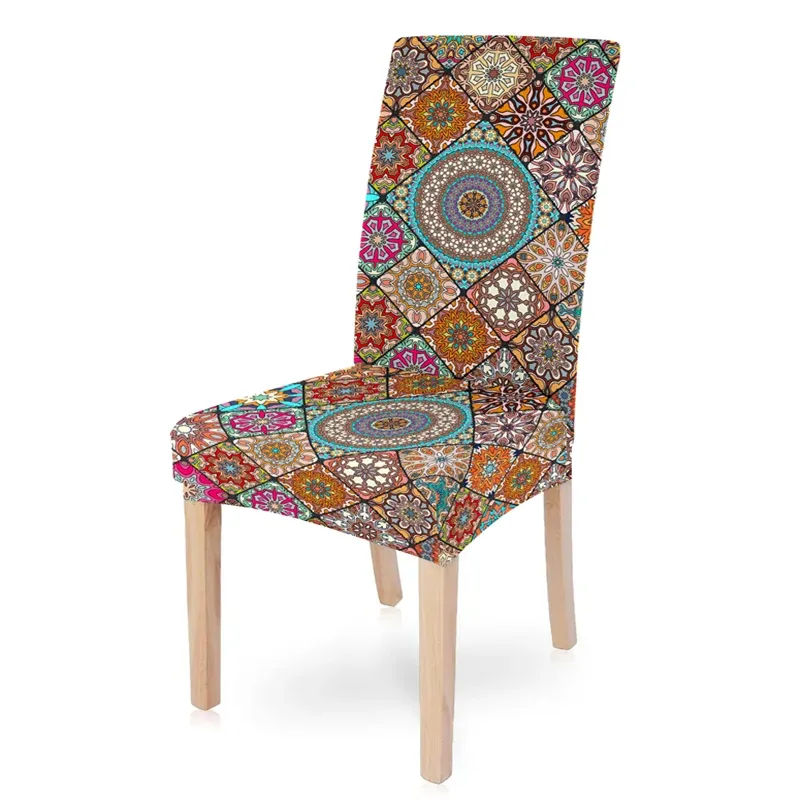 Housse de chaise <br> Mandala Orange 1001 Housses