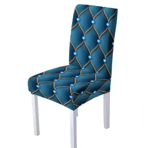 Housse de chaise <br> Matelassée Bleue 1001 Housses