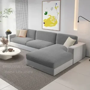 Housse de Coussin Canapé <br> Velours Grise 1001 Housses