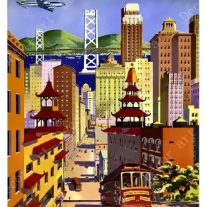 Affiche United Airlines San Francisco