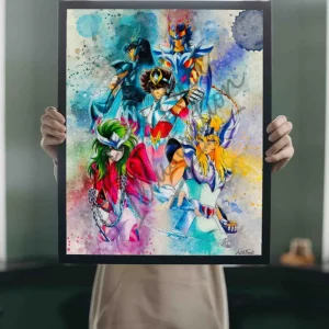 Saint Seiya / Les Chevaliers du Zodiaque / Poster / Art Print / Dessin animé / Idée Cadeau / Vintage / Génération 80 Art&F...