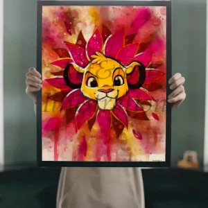 Simba / Le Roi Lion / Art Print / Dessin animé / Décoration / Chambre d'enfant / Idée Cadeau / Fan Simba Art&Fact Illustra...