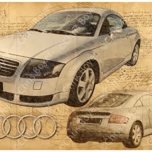 ART PRINT "DA VINCI" - AUDI TT MK1 - Ref : DV050
