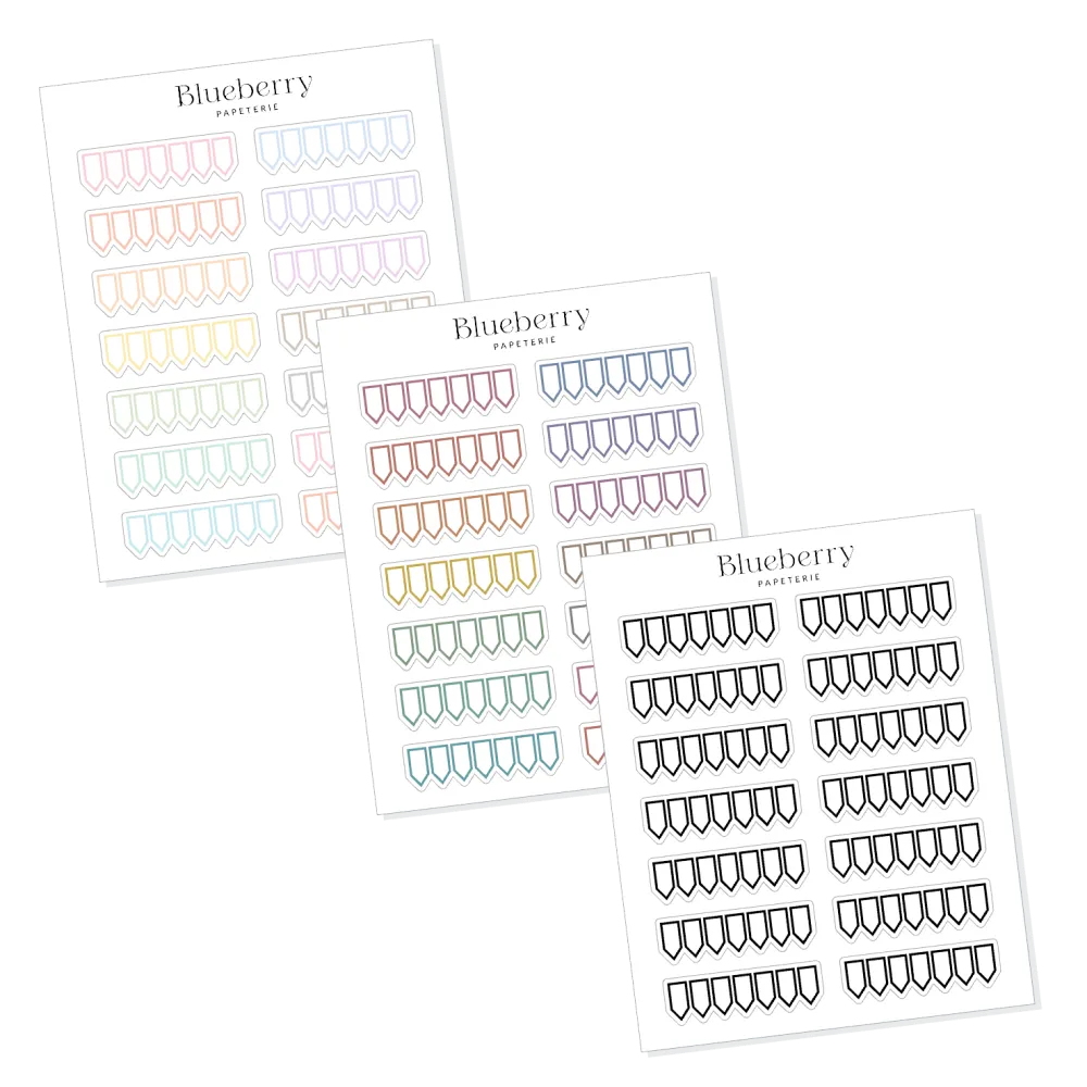 Sticker - Flag list Pastel Blueberry Papeterie