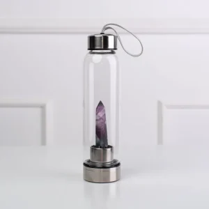 Bouteille d'eau fluorite
