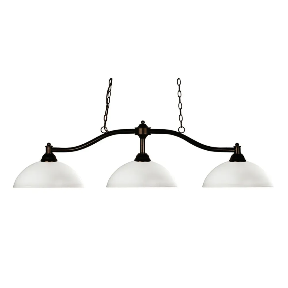 LAMPE CHANCE BRONZE ET BLANC Canada Billiard