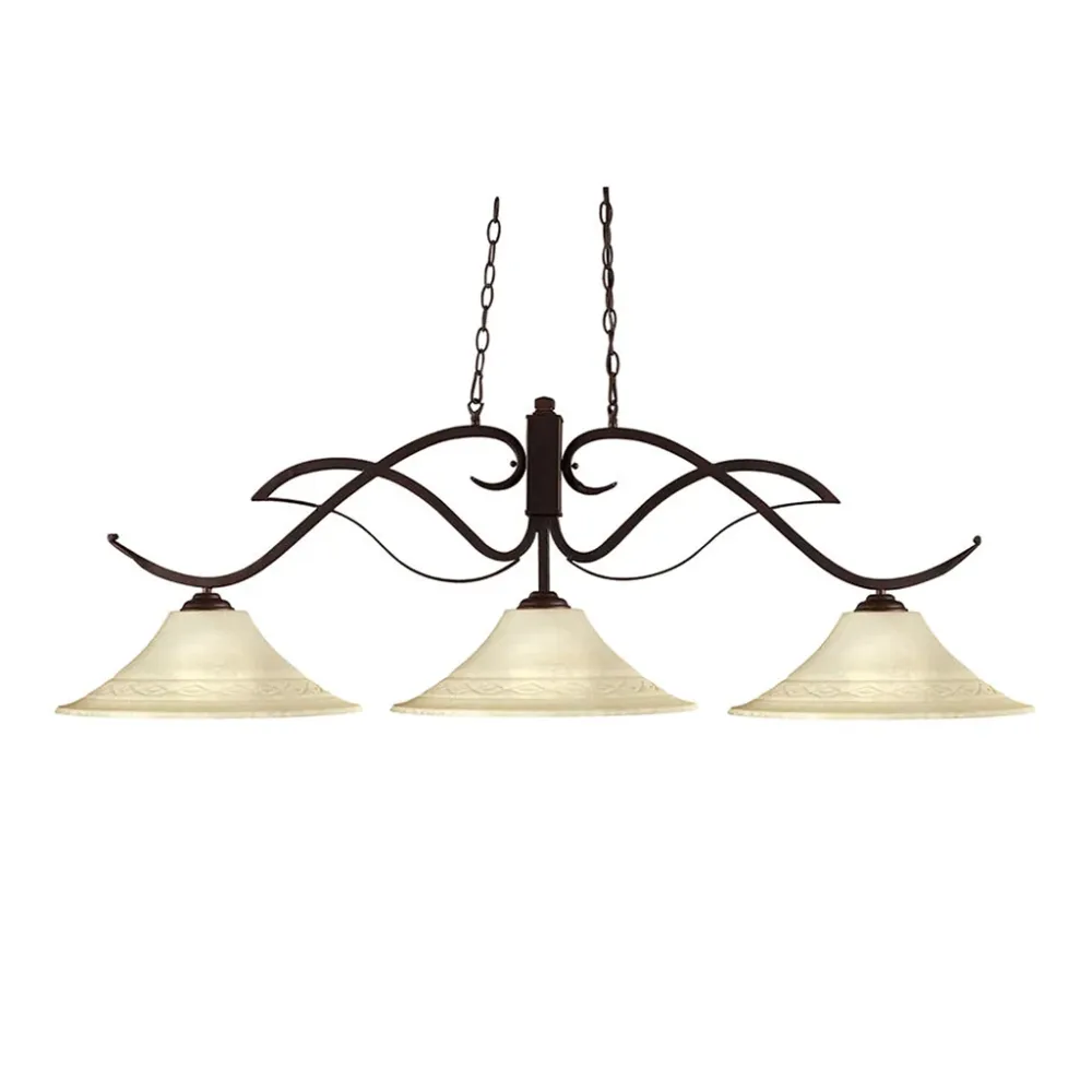 LUMINAIRE PHOENIX BRONZE ET BLANC Canada Billiard