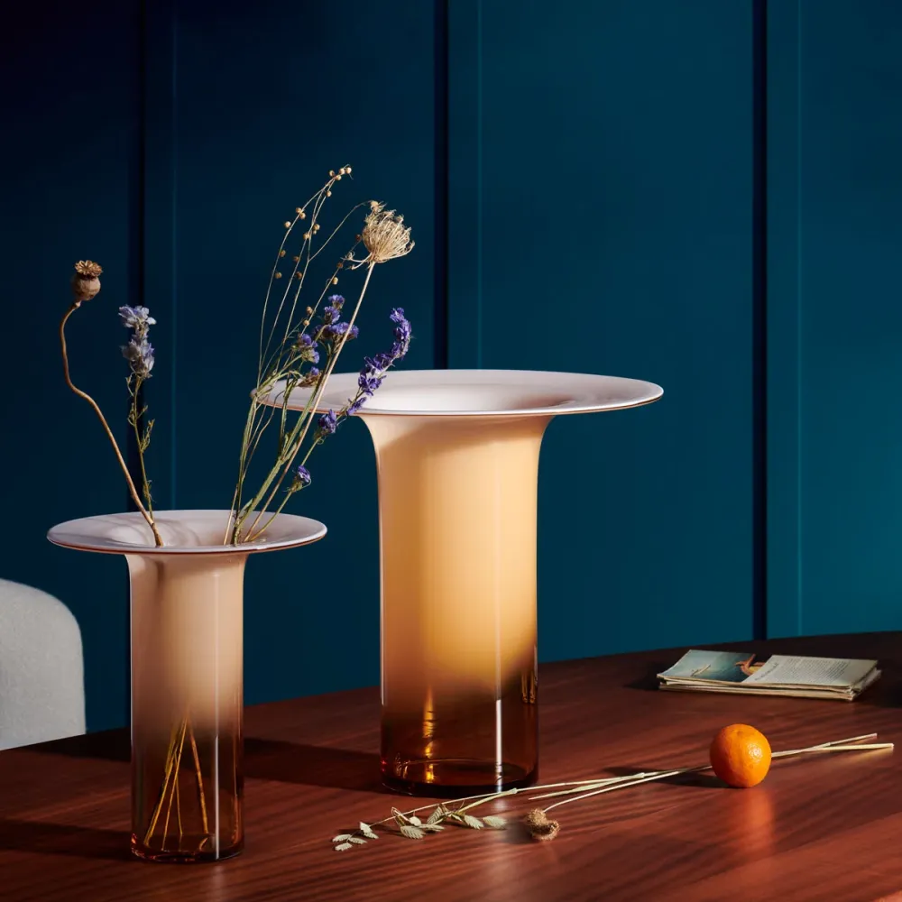 Vase en verre vénitien soufflé SILVAN, conçu par Cassina