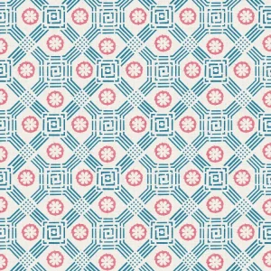 Papier peint Singapour Sling bleu Charlotte Gaisford