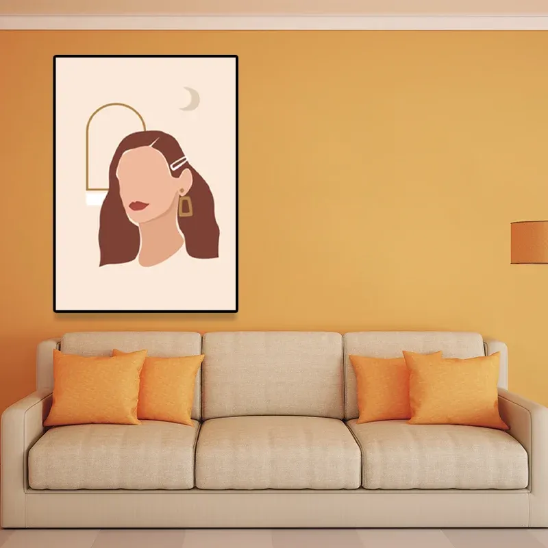 Décoration artistique murale pour femme, peinture texturée nordique pour salon, plusieurs tailles disponibles Clearhalo