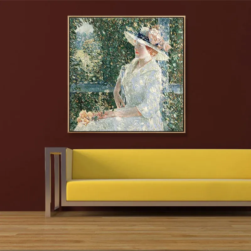 Décoration murale pour femme, impression sur toile carrée Vintage aux couleurs douces, pour salle à manger, plusieurs tail...
