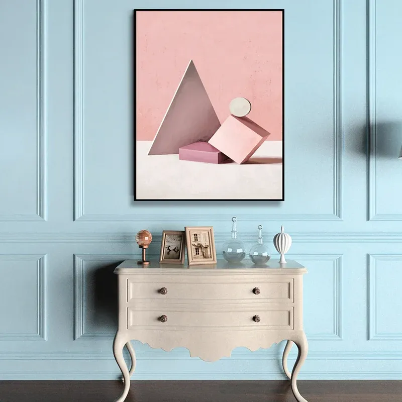 Morandi – décoration murale abstraite, toile texturée nordique, impression de couleurs douces pour couloir Clearhalo