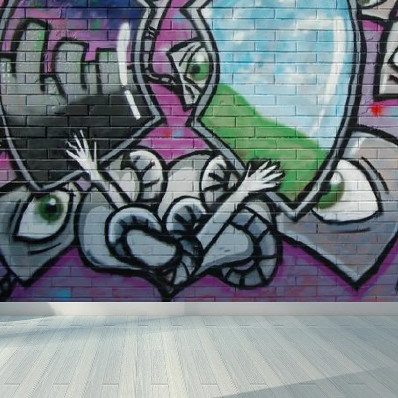 Papier peint mural graffiti cool pour décoration murale de divertissement de chambre de garçons, sur mesure Clearhalo