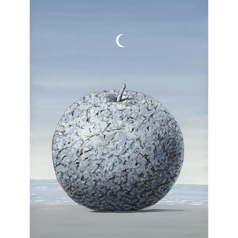 Peintures murales de revêtement mural de pomme géante pour le salon, gris-bleu, taille personnalisée disponible Clearhalo