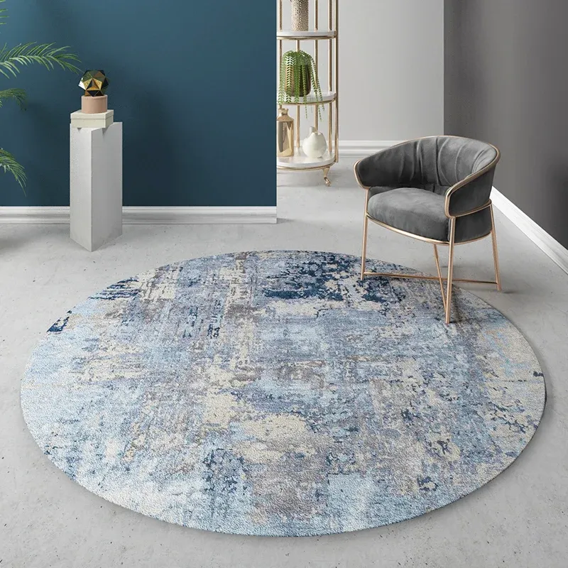 Tapis imprimé abstrait multicolore, tapis d'intérieur nordique en polyester, antidérapant, résistant aux taches, pour la d...