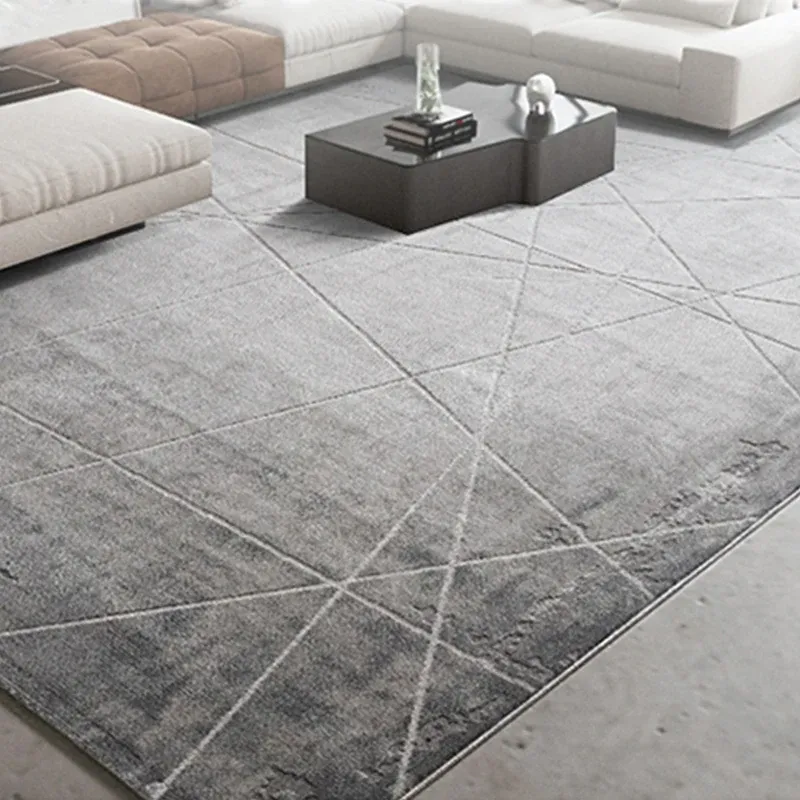 Tapis de salon Simple, multicolore, imprimé abstrait, synthétique, respectueux des animaux de compagnie, facile d'entretie...