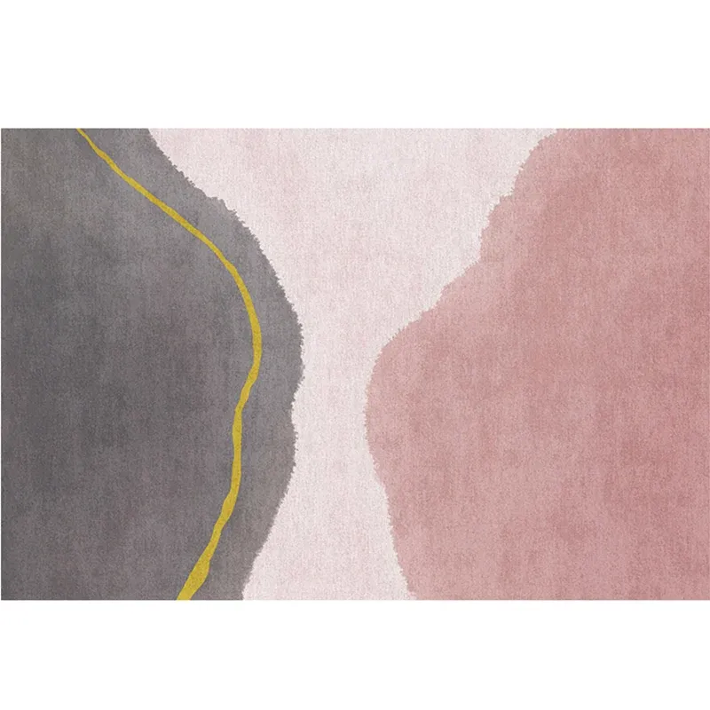 Tapis synthétique multicolore à motifs abstraits, postmoderne, résistant aux taches, lavable et antidérapant, pour chambre...