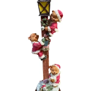 Lanterne décorative de Noël avec des ours en peluche Colombetti Casa