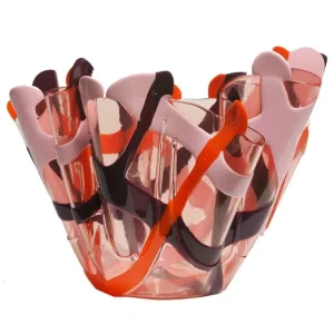 Vase en résine TARTAN Rose par Paola Navone pour ONE MORE Corsi Design