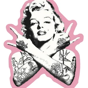 STICKER MARILYN TATOO - MA213 Couleur Course