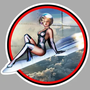 STICKER PINUP ARIANE - AC070 Couleur Course