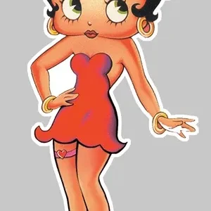 STICKER PINUP BETTY BOOP - BA029 Couleur Course