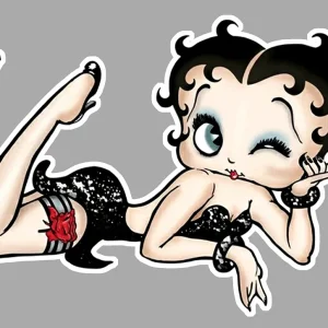 STICKER PINUP BETTY BOOP - BB014 Couleur Course