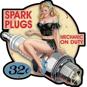 STICKER PINUP BOUGIE - PC015D Couleur Course
