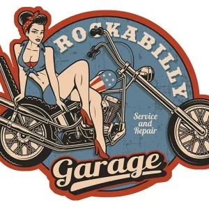 STICKER PINUP GARAGE - CB165 Couleur Course