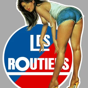 STICKER PINUP LES ROUTIERS - RA120 Couleur Course